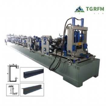 Automatic changing size C Z purlin roll forming machine